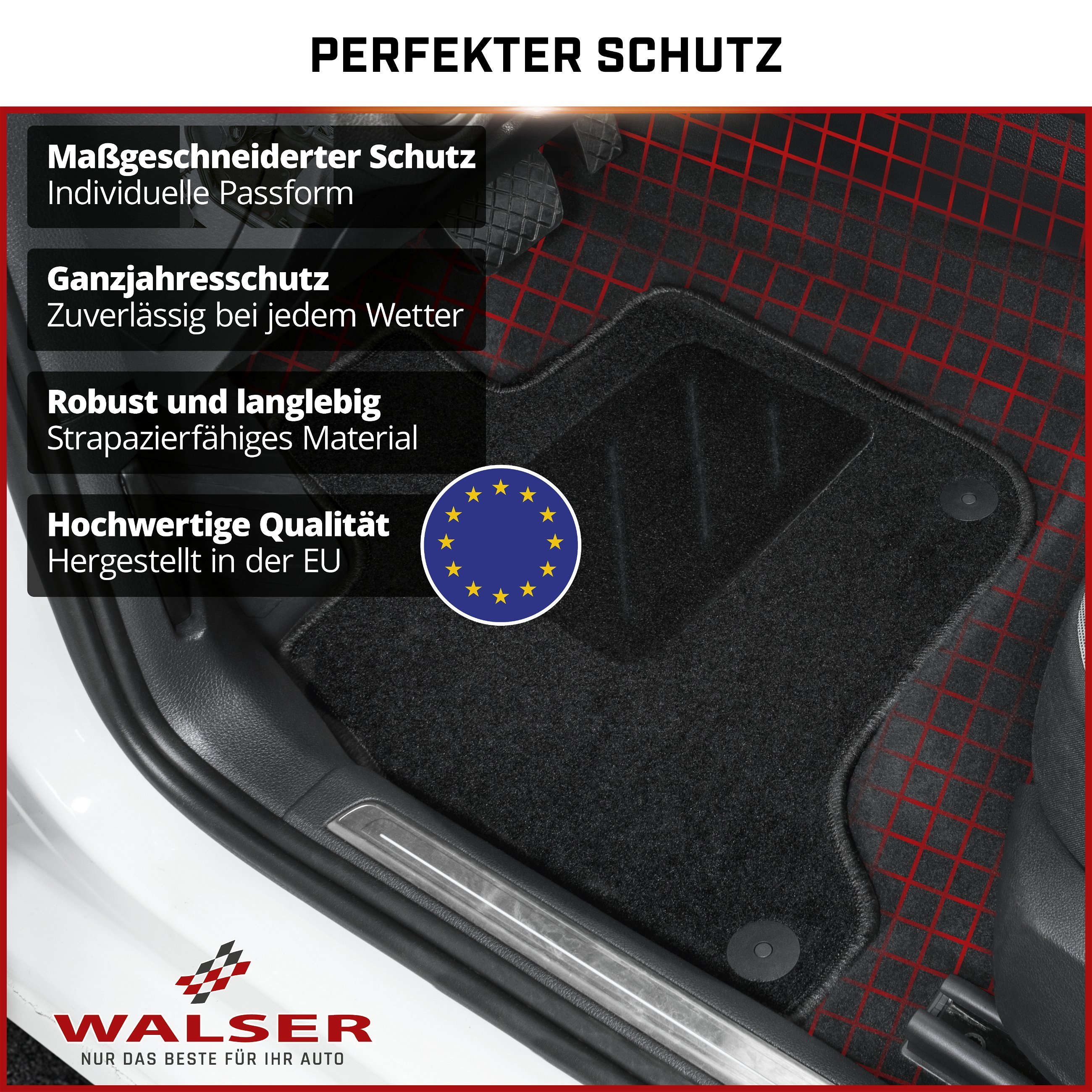 Autoteppich, Fußmatten für Porsche 911 09/1997-09/2005