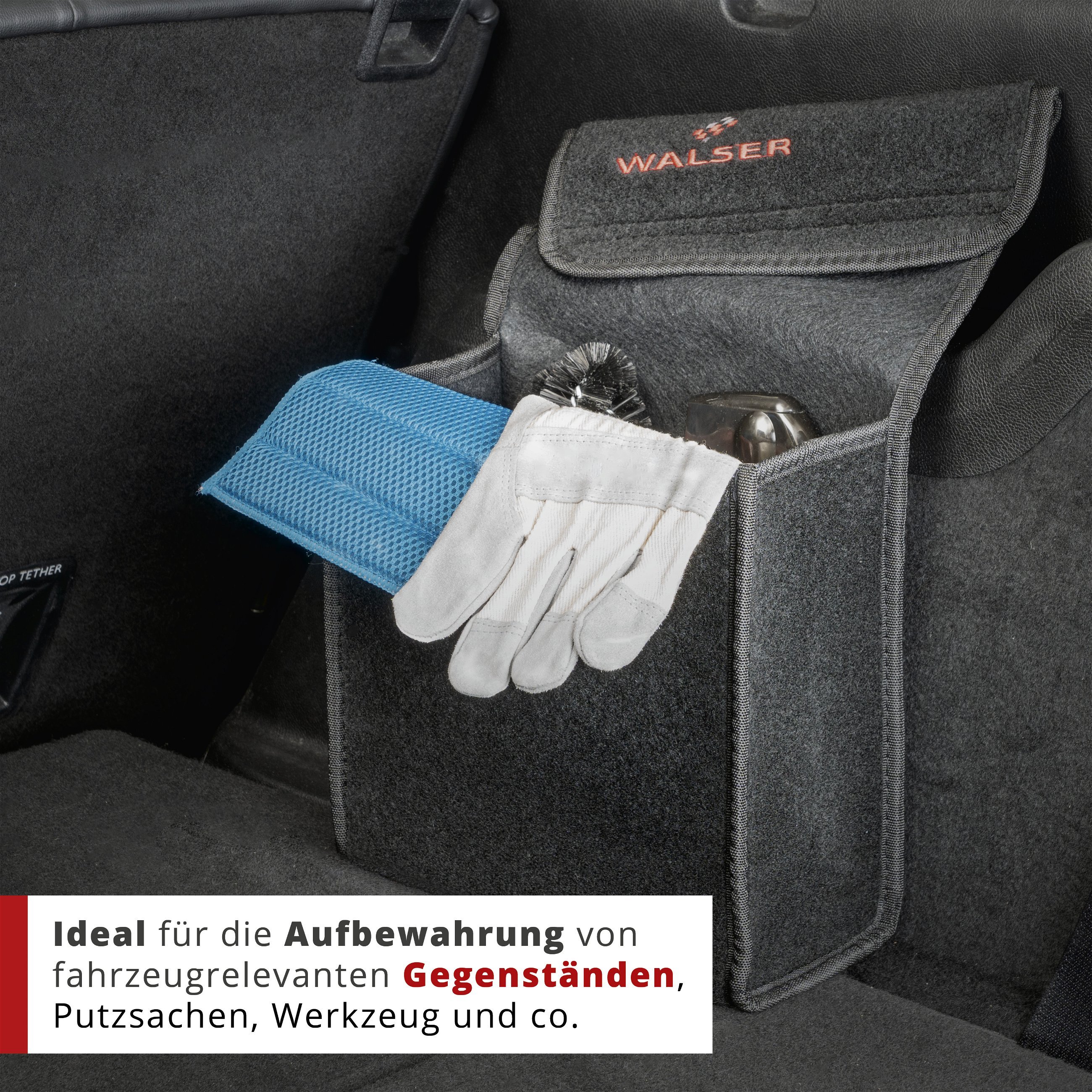 Kofferraumtasche Toolbag Größe S, Auto-Aufbewahrungstasche schwarz 28x14x28 cm