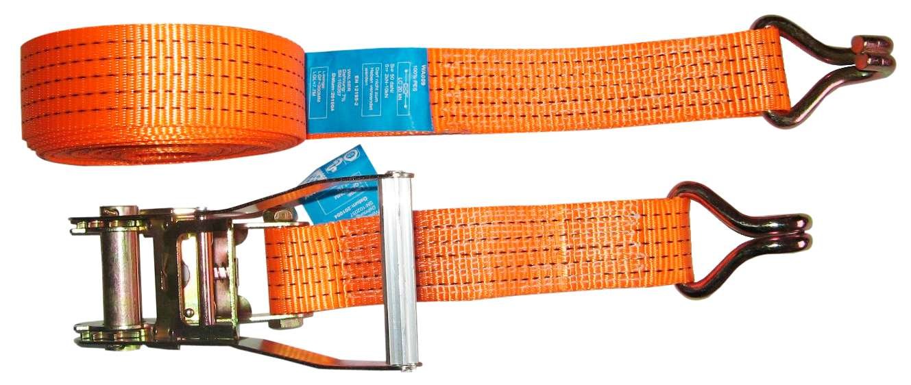 Load belt 8m/50mm - with hook and ratchet 2000daN
