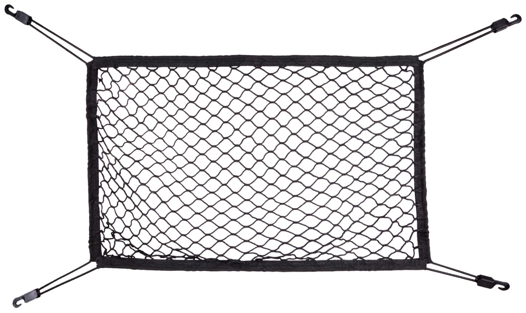 Kofferbaknet Fast Net, bagagenet met haken, stevig auto-bagagenet 50x80cm, universeel beschermnet voor de kofferbak in zwart