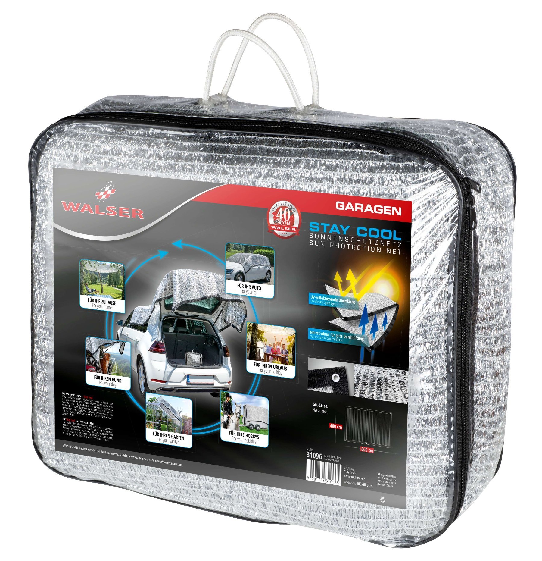 Stay Cool sunshade net silver aluminium 4x6m