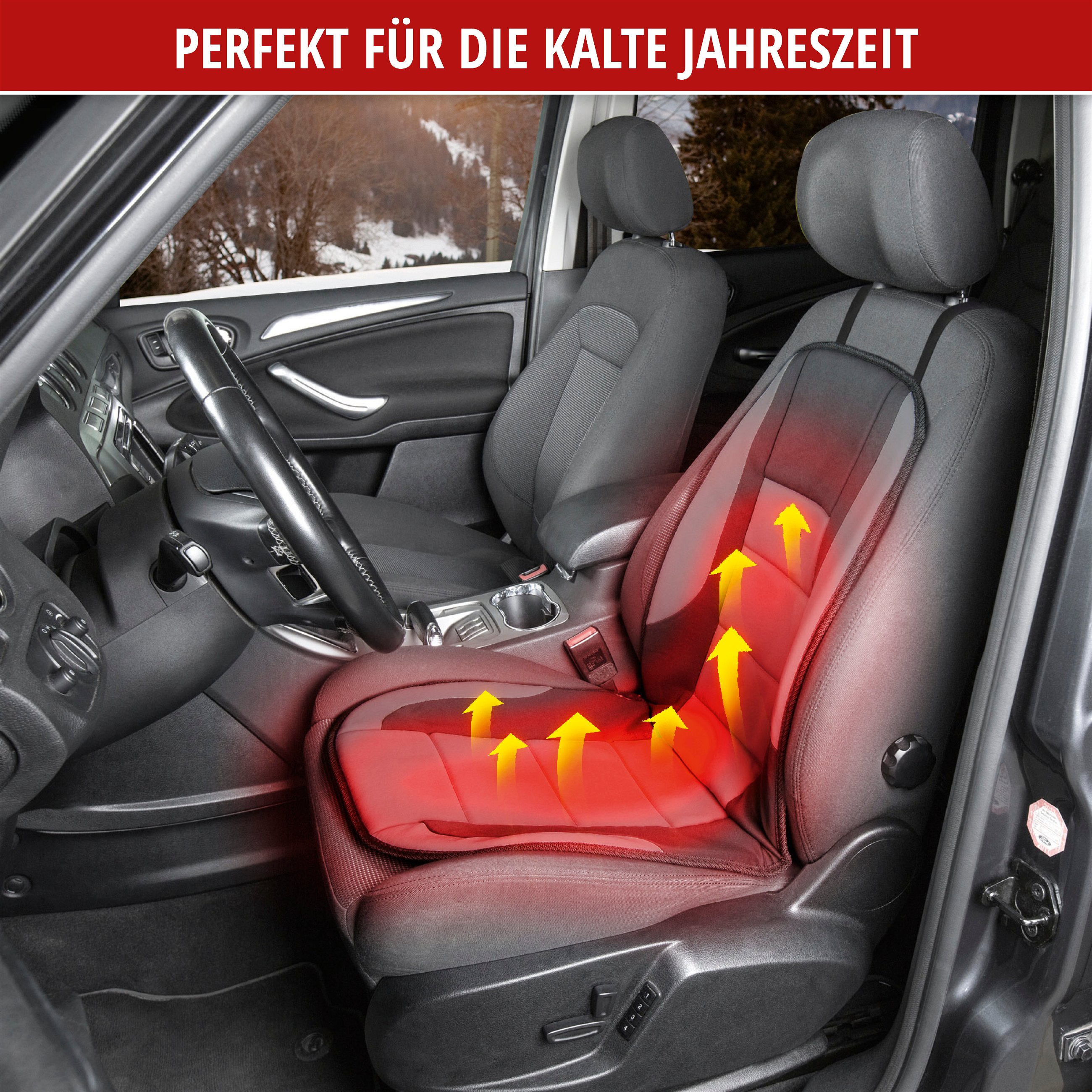 Autositz Heizkissen Sitzheizung Hot Stuff schwarz-grau