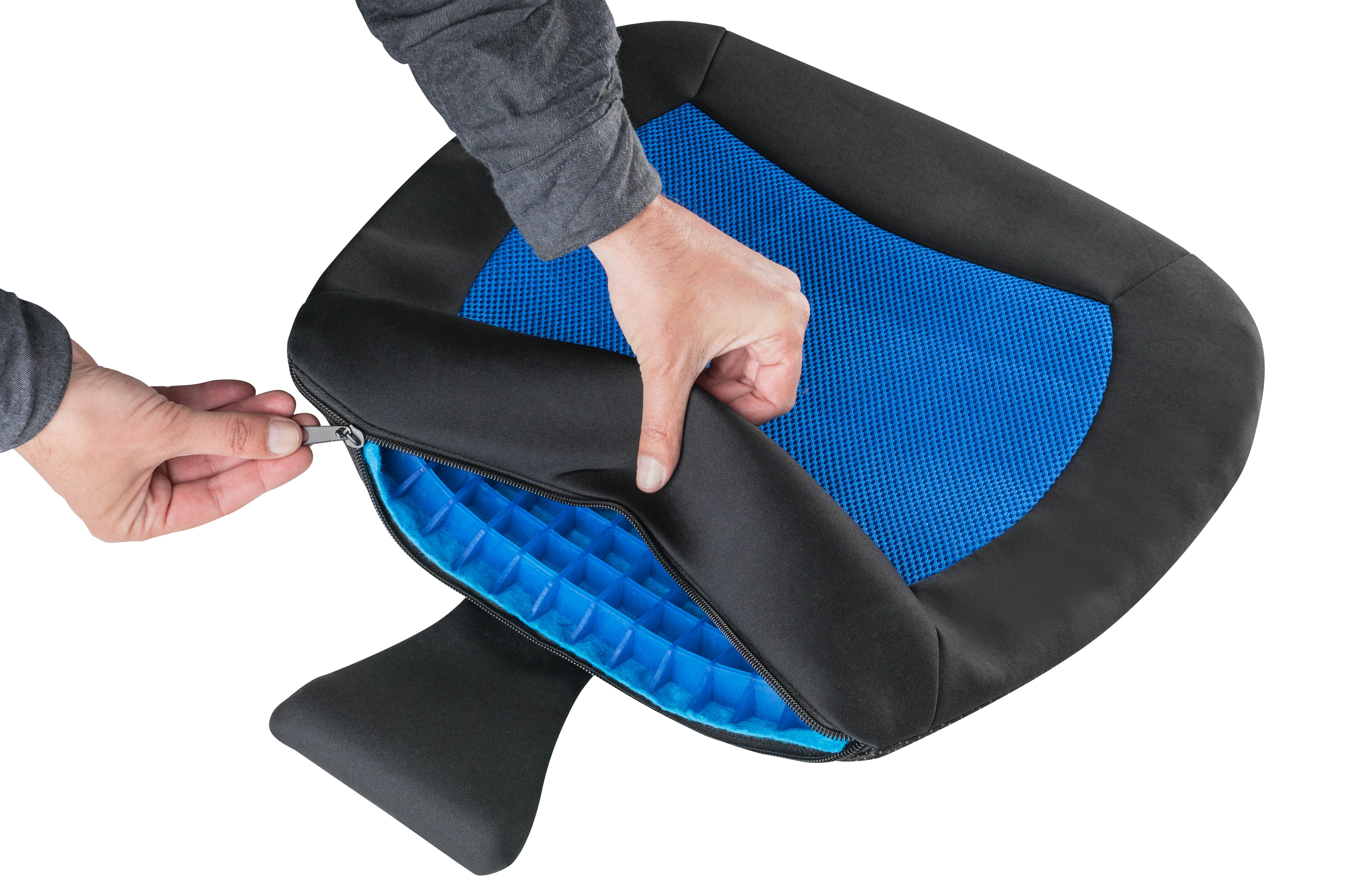 Cuscino sedile Cool Touch nero-blu