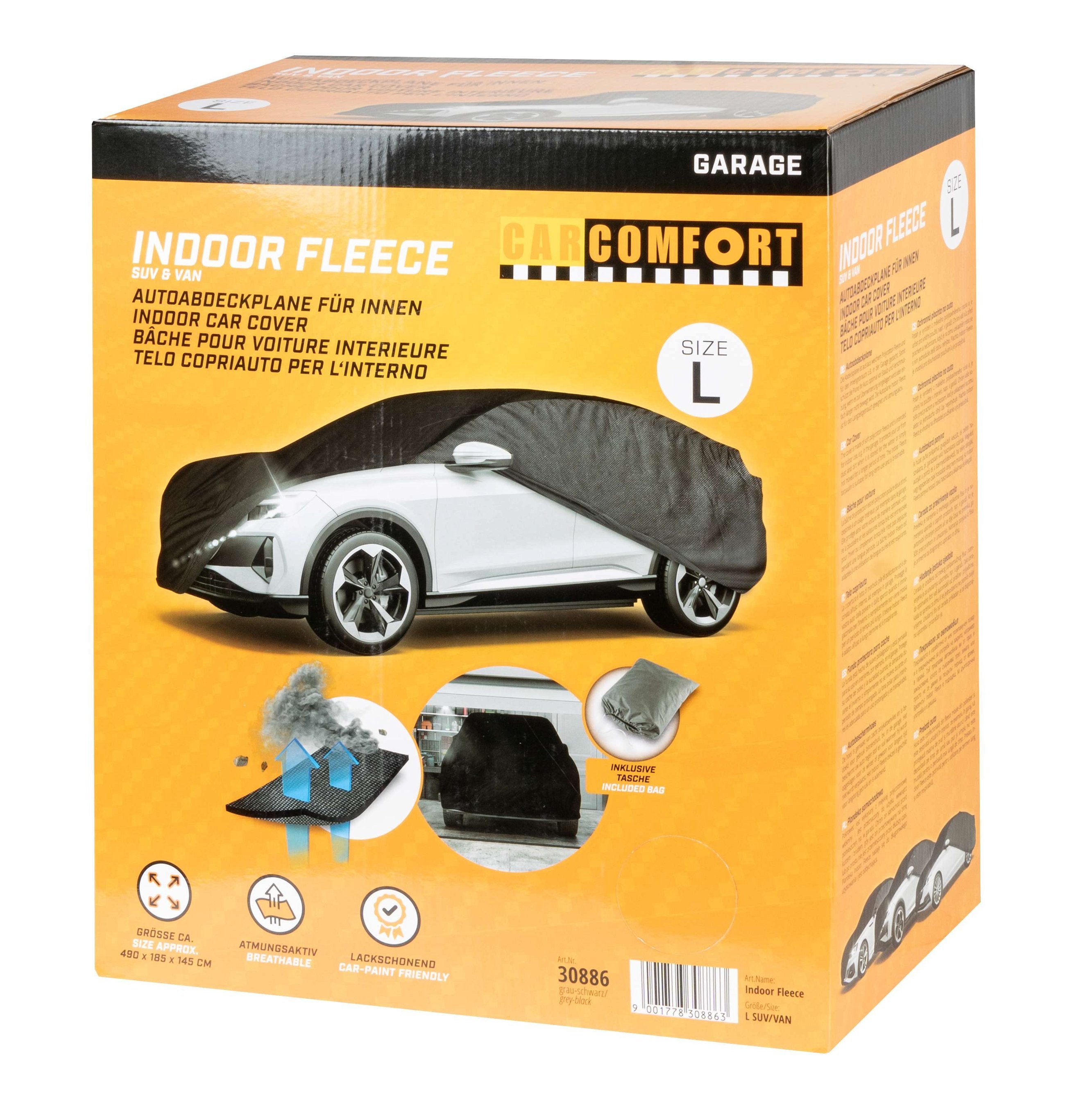 Bâche pour voiture Indoor Eco SUV taille L gris/noir