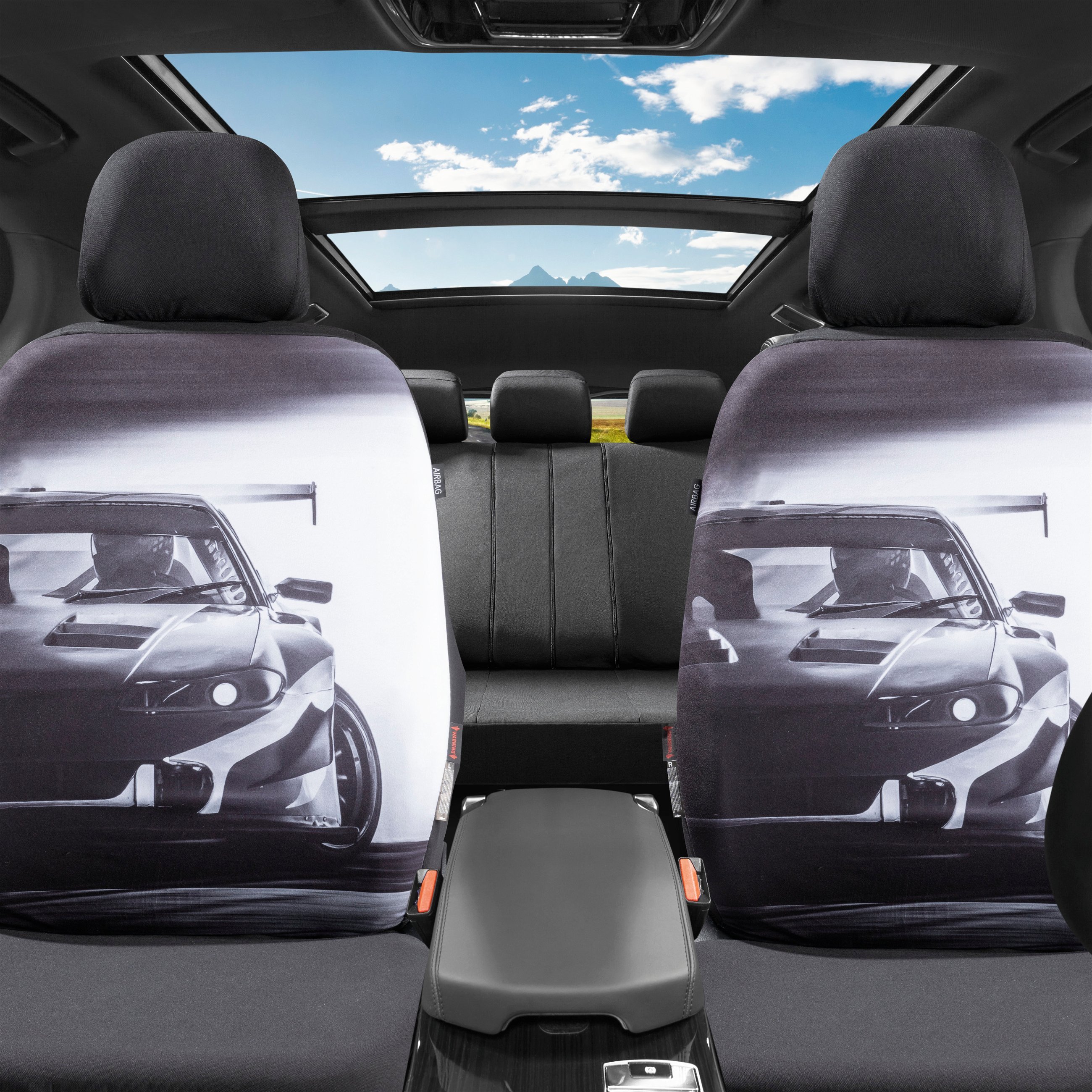 Car seat cover Race for 1 front seat, single seat cover