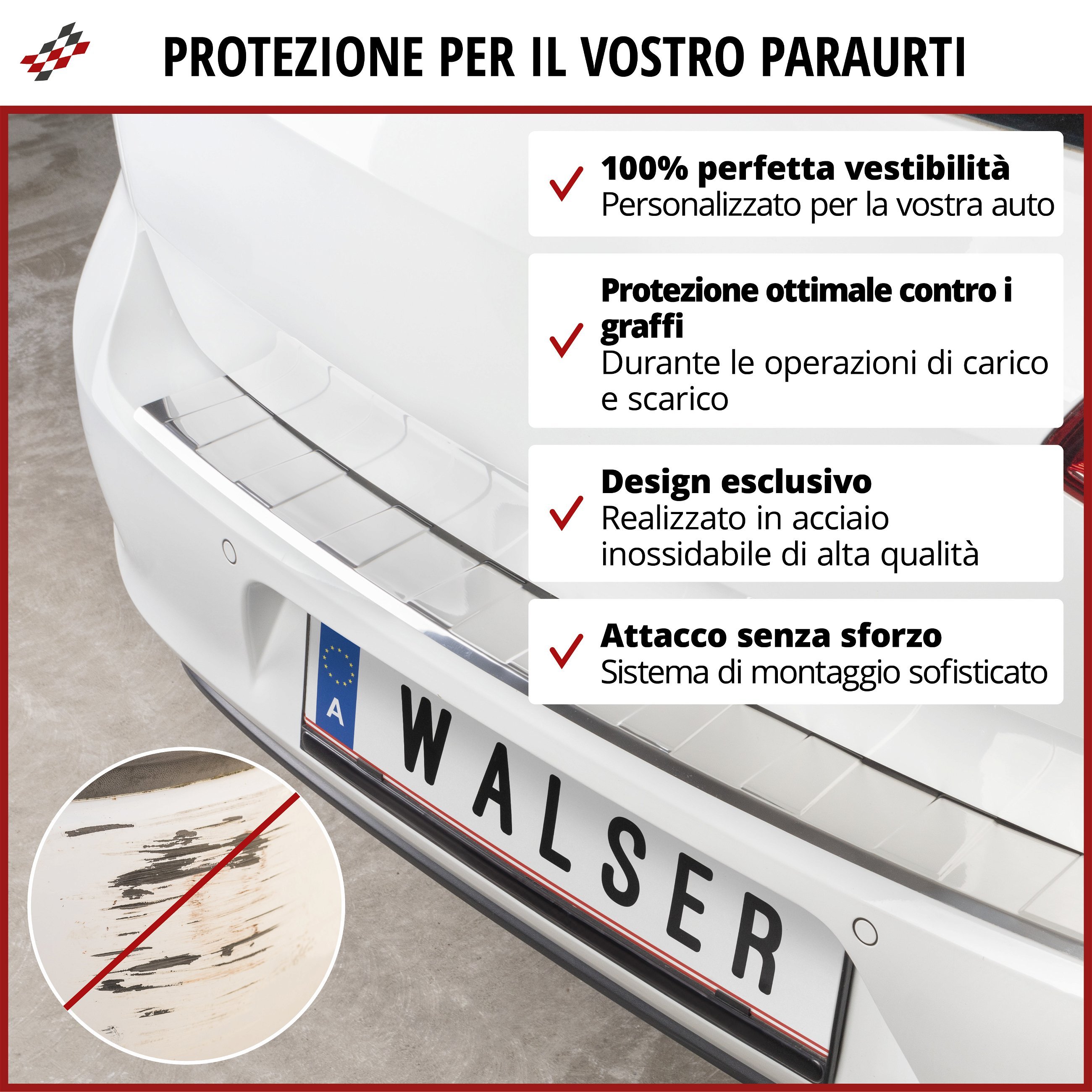 Protezione per paraurti Proguard per Audi A4 B9 Avant (8W5, 8WD) 2019-Oggi