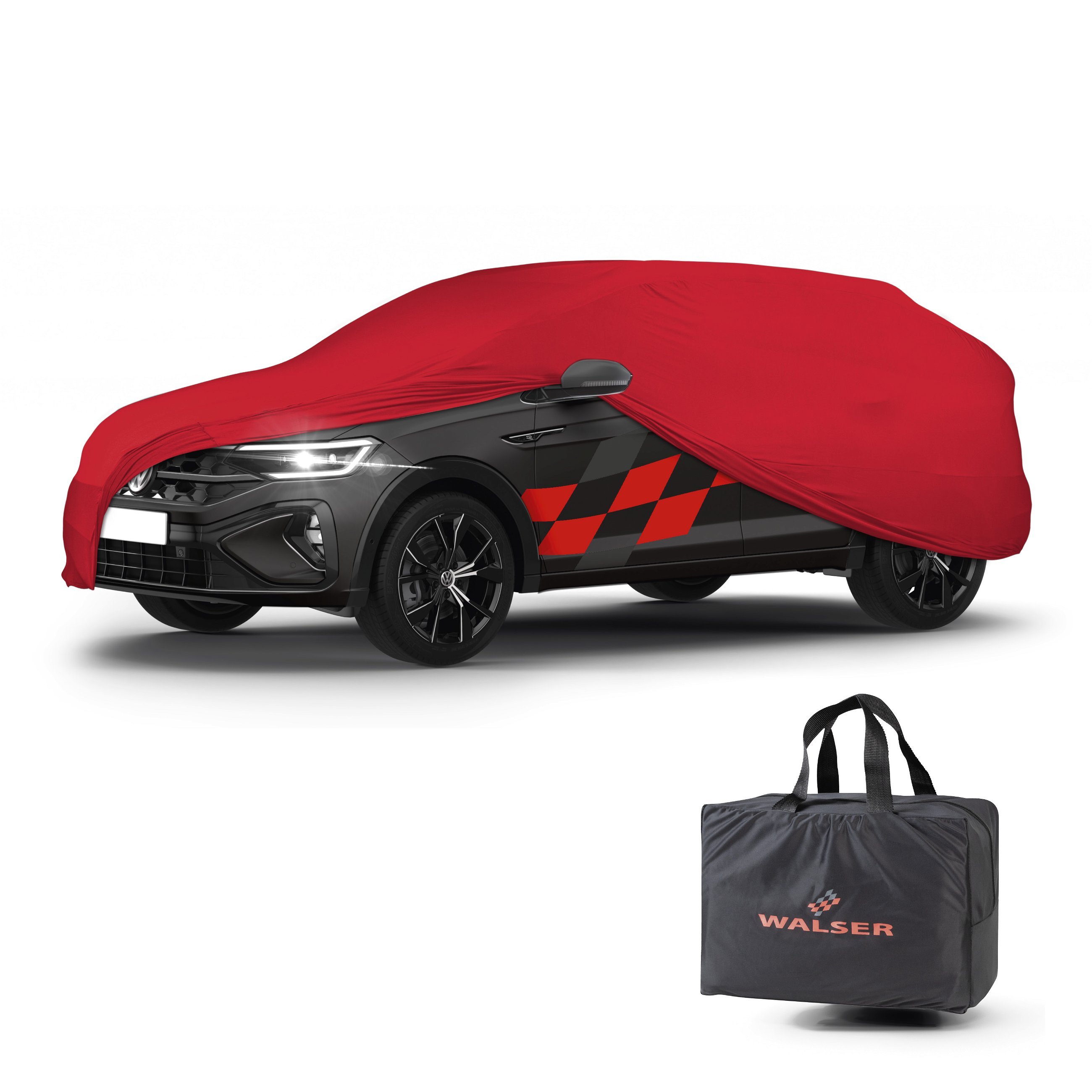 Car cover Indoor Stretch Plus SUV size S red