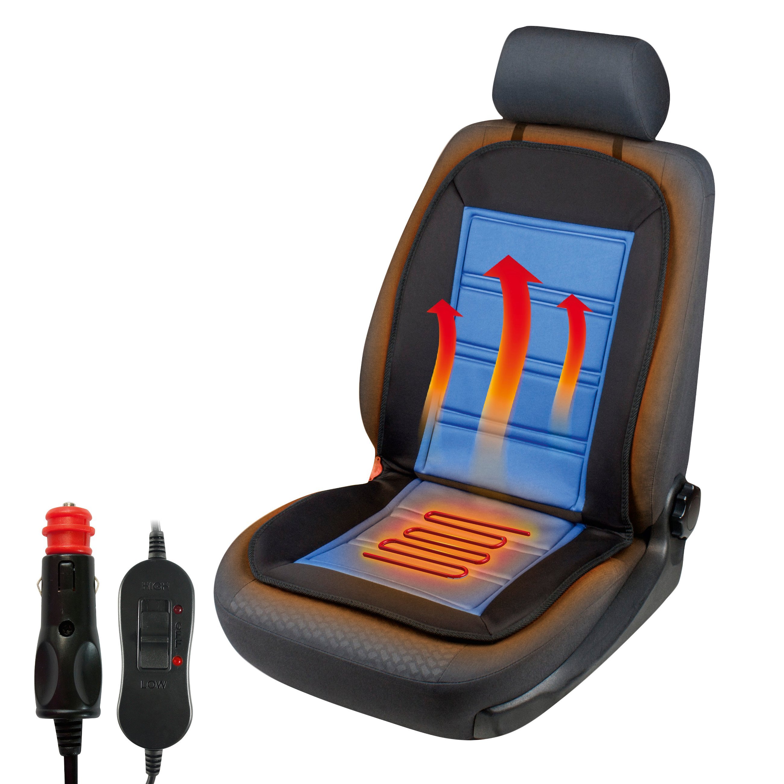 Heating Pad, Seat Heating Car Seat Warm Up black-blue