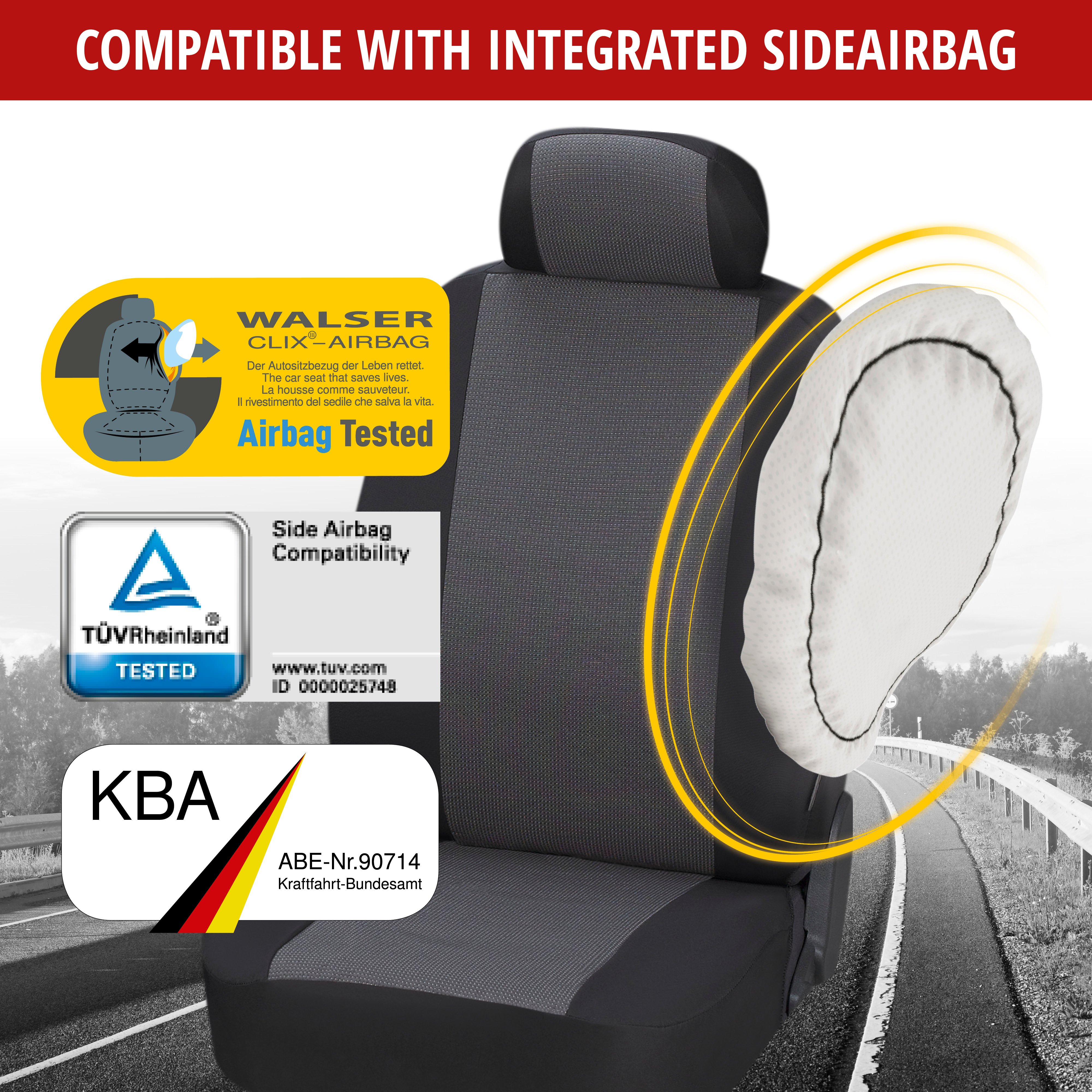 Car Seat covers Pineto grey for two front seats