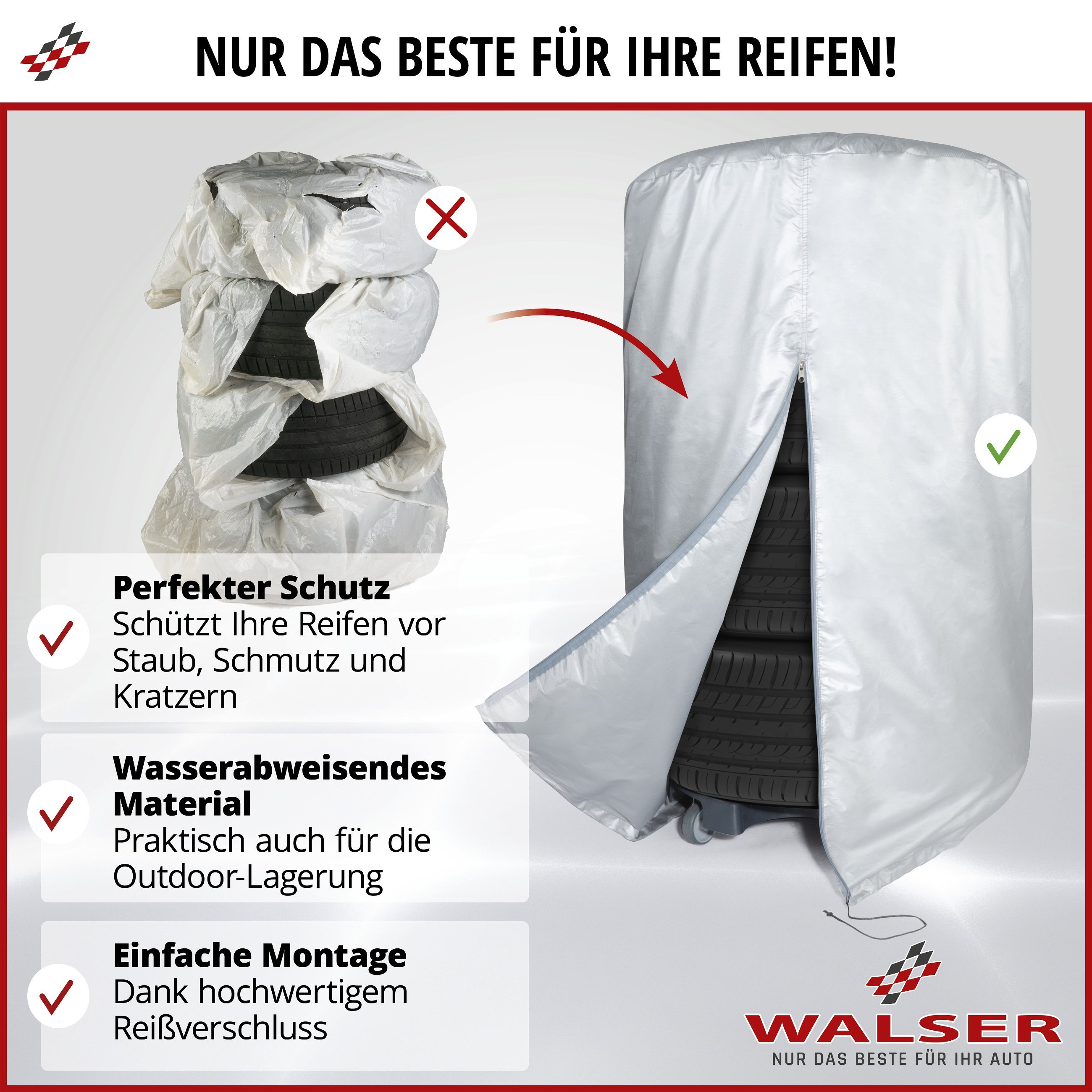 AMSXNOO Reifentaschen Reifentasche für 4 Autoreifen, Ø80cm x H120cm  Wasserdicht UV-Schutz ​reifensack Tasche Autorädertaschen Eifenabdeckung  Auto Reifen Reifenschutz ​ für 16-21 Zoll Durchmesser : : Auto &  Motorrad