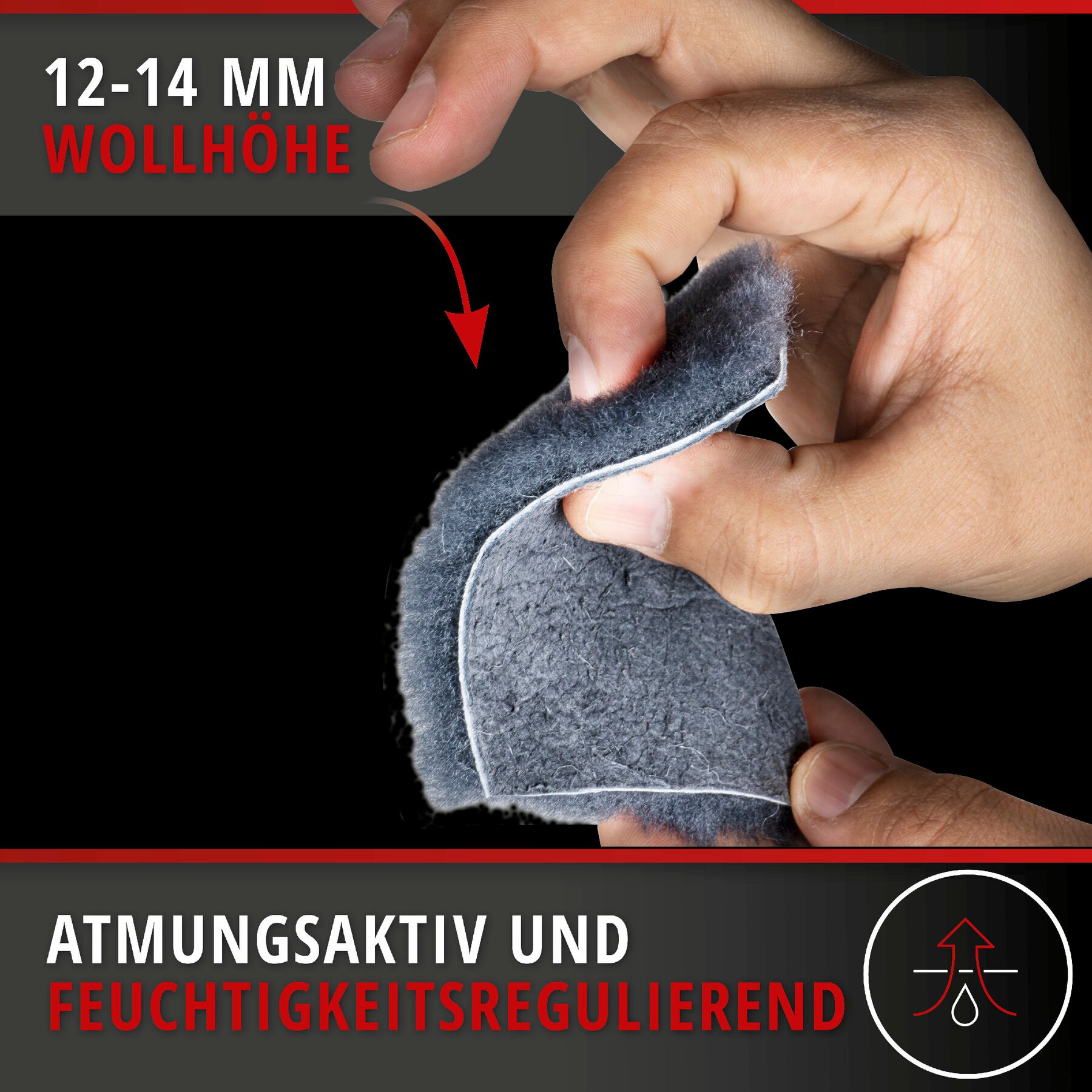 Autositzbezug Zoya aus Lammfell, PKW-Schonbezug Einzelsitz Highback, ZIPP-IT Lammfellbezug mit Reißverschluss anthrazit