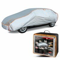 WALSER All Weather Light Car Cover Combi Size M Light Grey Waterproof Car  Garage with UV Protection and Reinforced Belt Attachment : :  Automotive