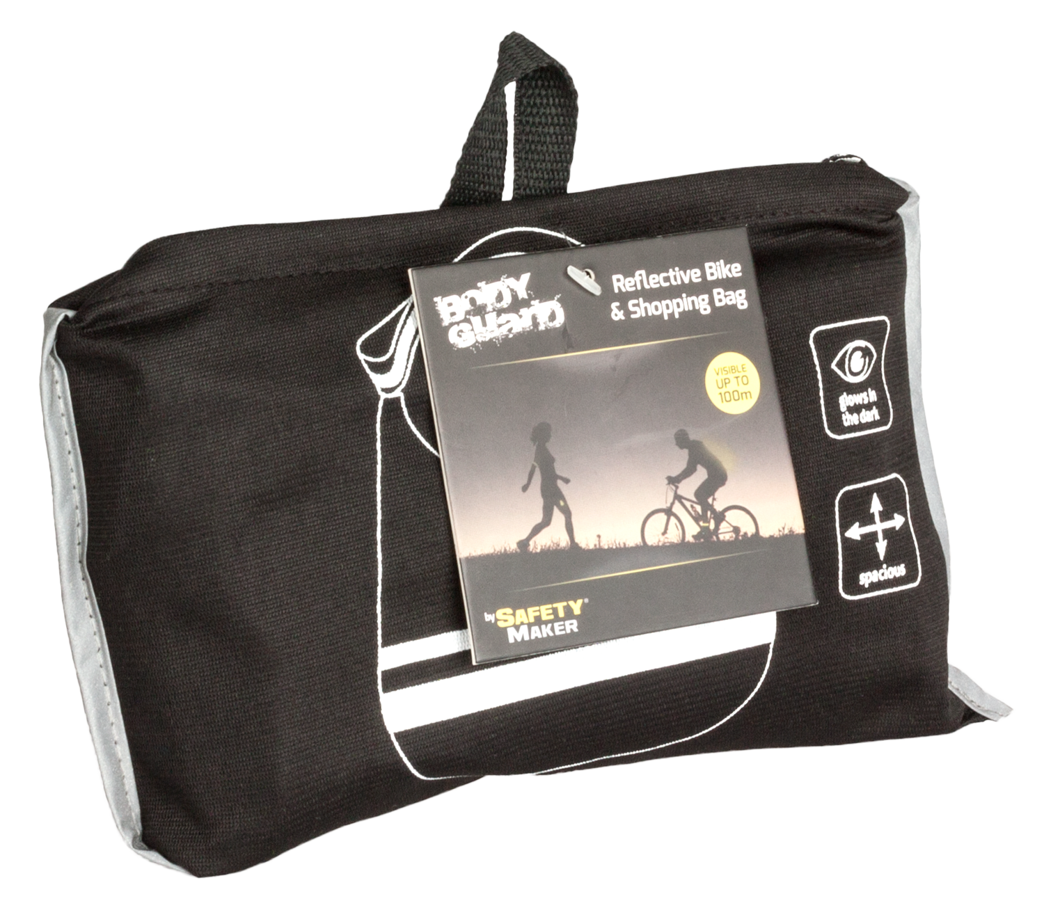 Sac de courses pliable noir