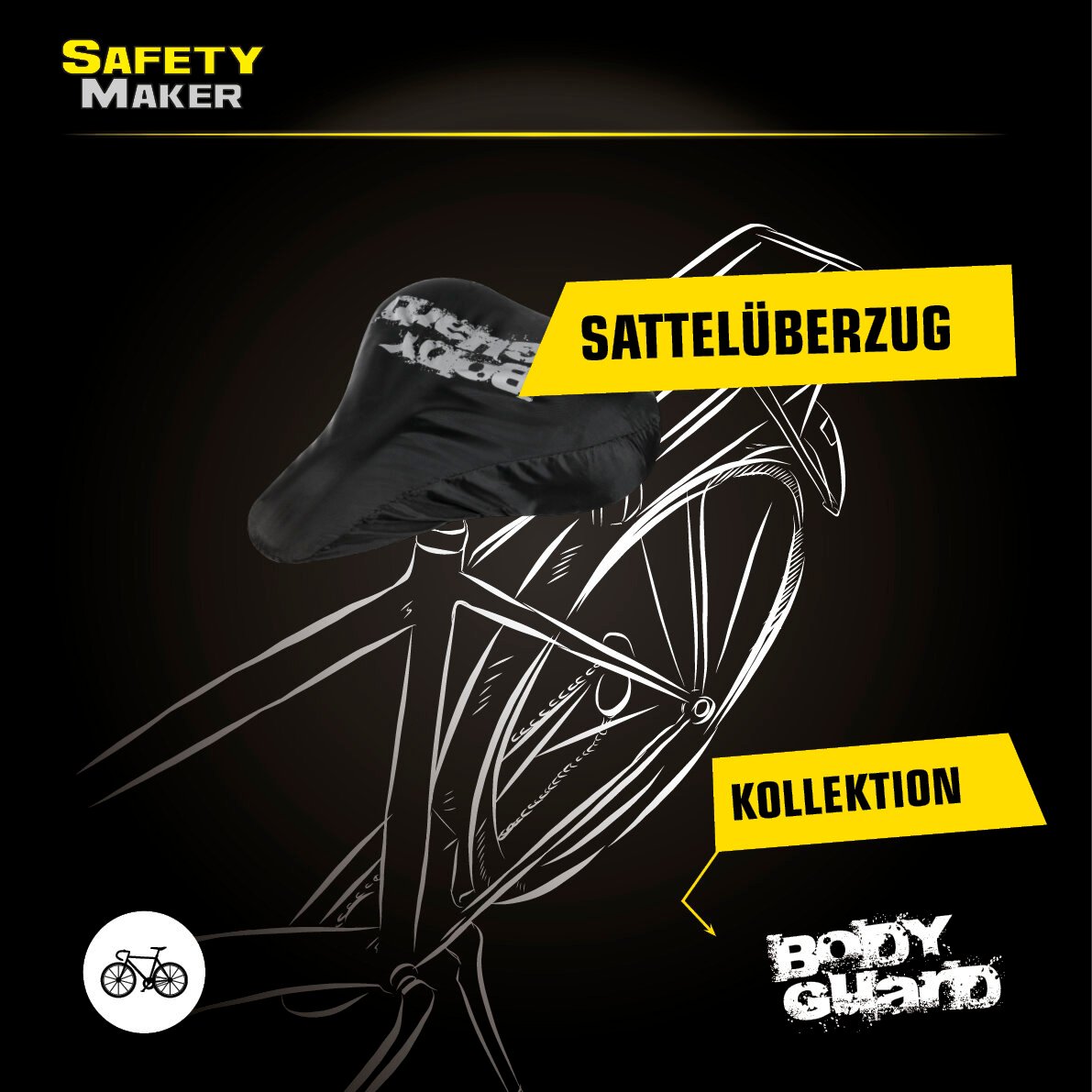 Sattelüberzug schwarz