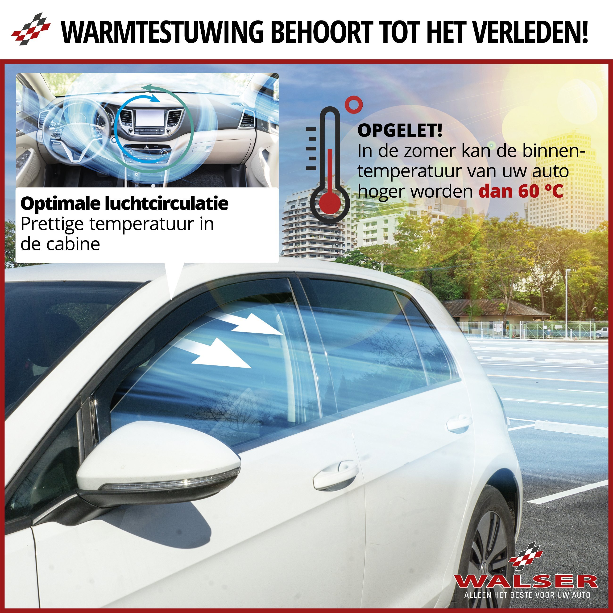 Zijwindschermen voor VW Polo VI 06/2017-Vandaag