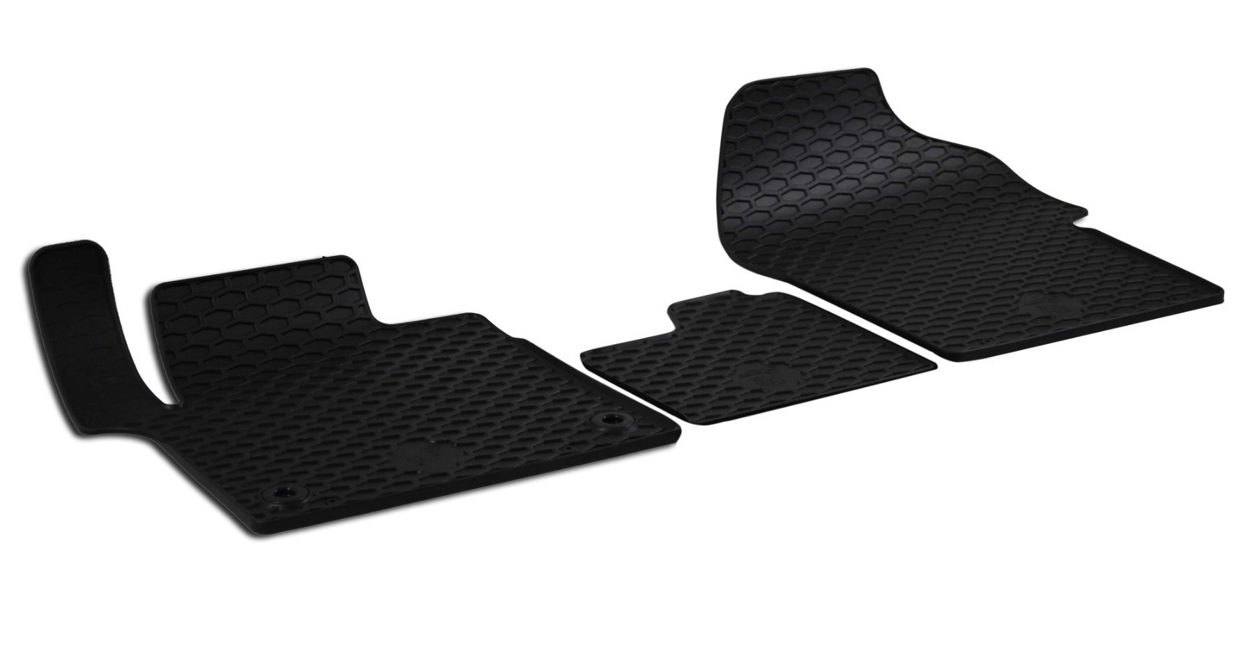 RubberLine rubberen voetmatten geschikt voor Citroen Jumpy 04/2016-Vandaag, Peugeot Expert 2016-Vandaag, ronde bevestiging