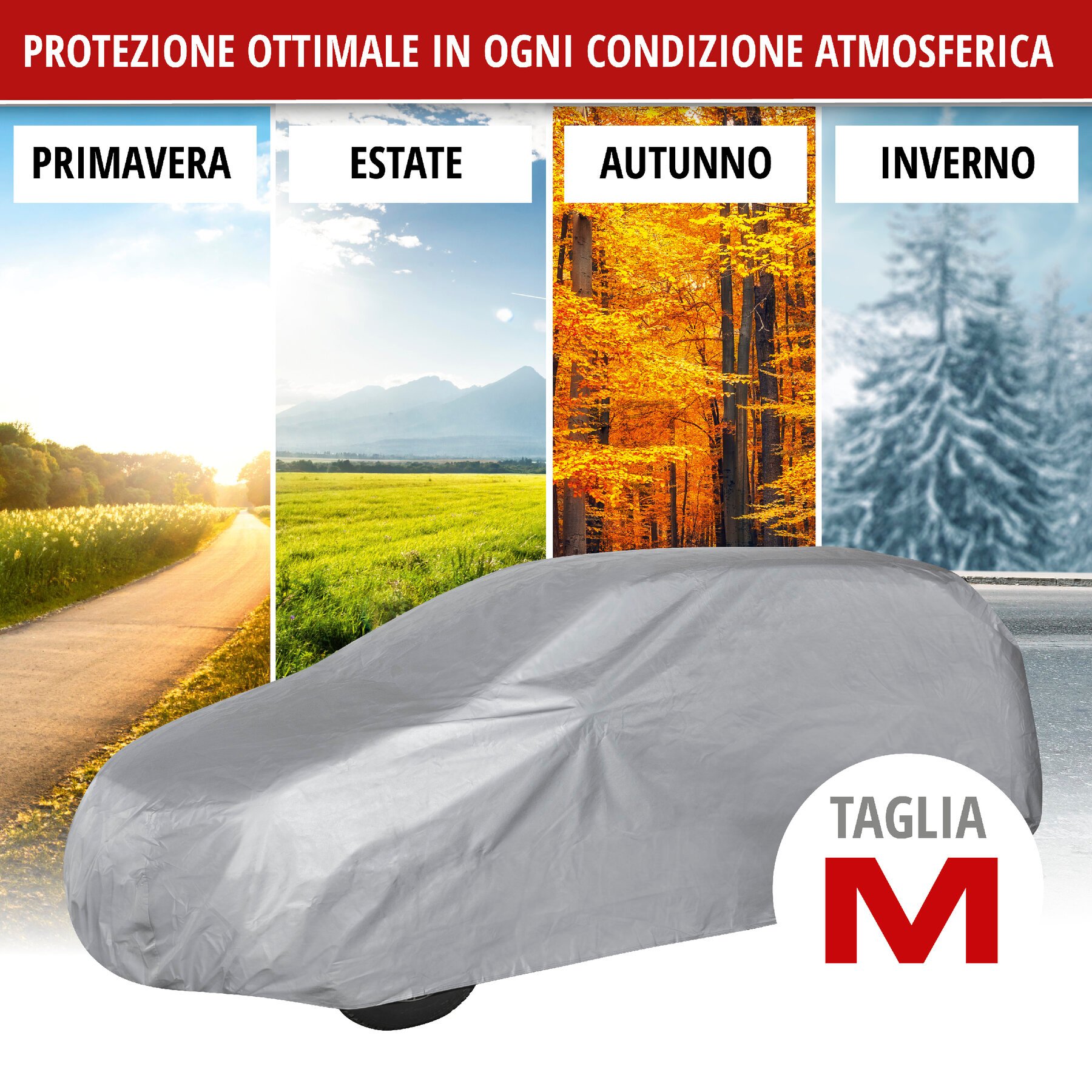 Telone protettivo All Weather Light station wagon station wagon dimensioni M grigio chiaro