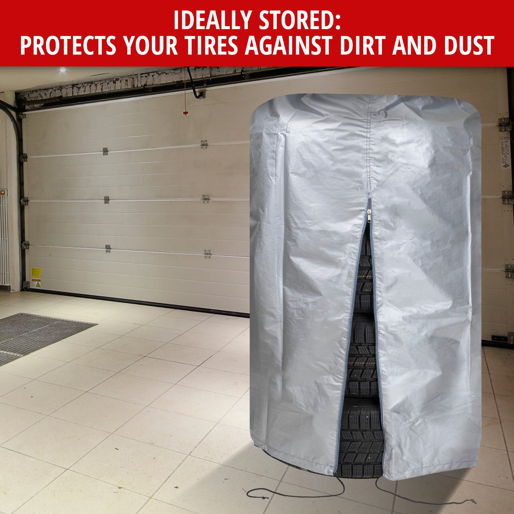 Tyre bag size M 15-16 inch tyres silver