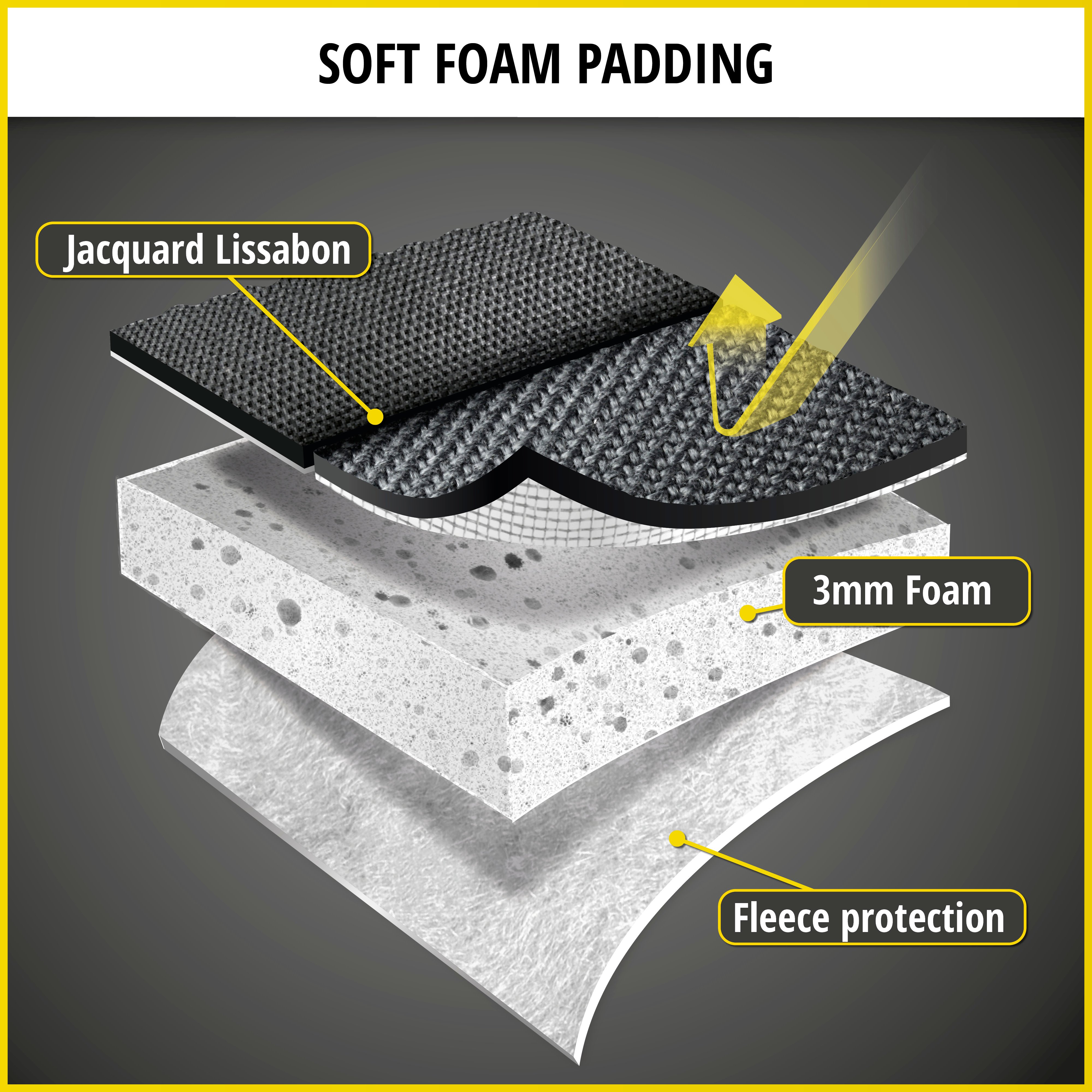 Seat cover made of fabric for Fiat Doblo II, single seat cover driver