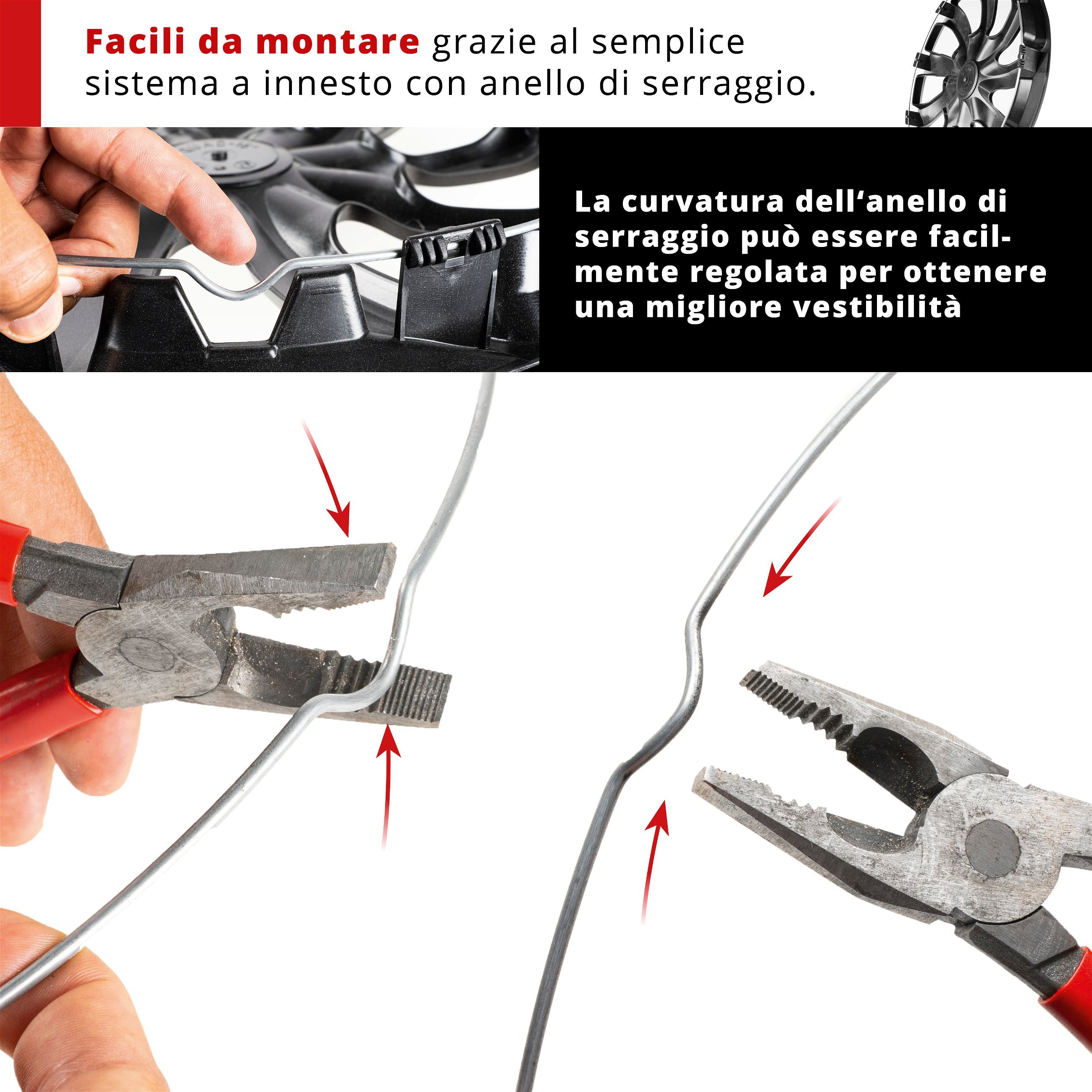 Copricerchi Turbine 15", 4 pezzo graphite