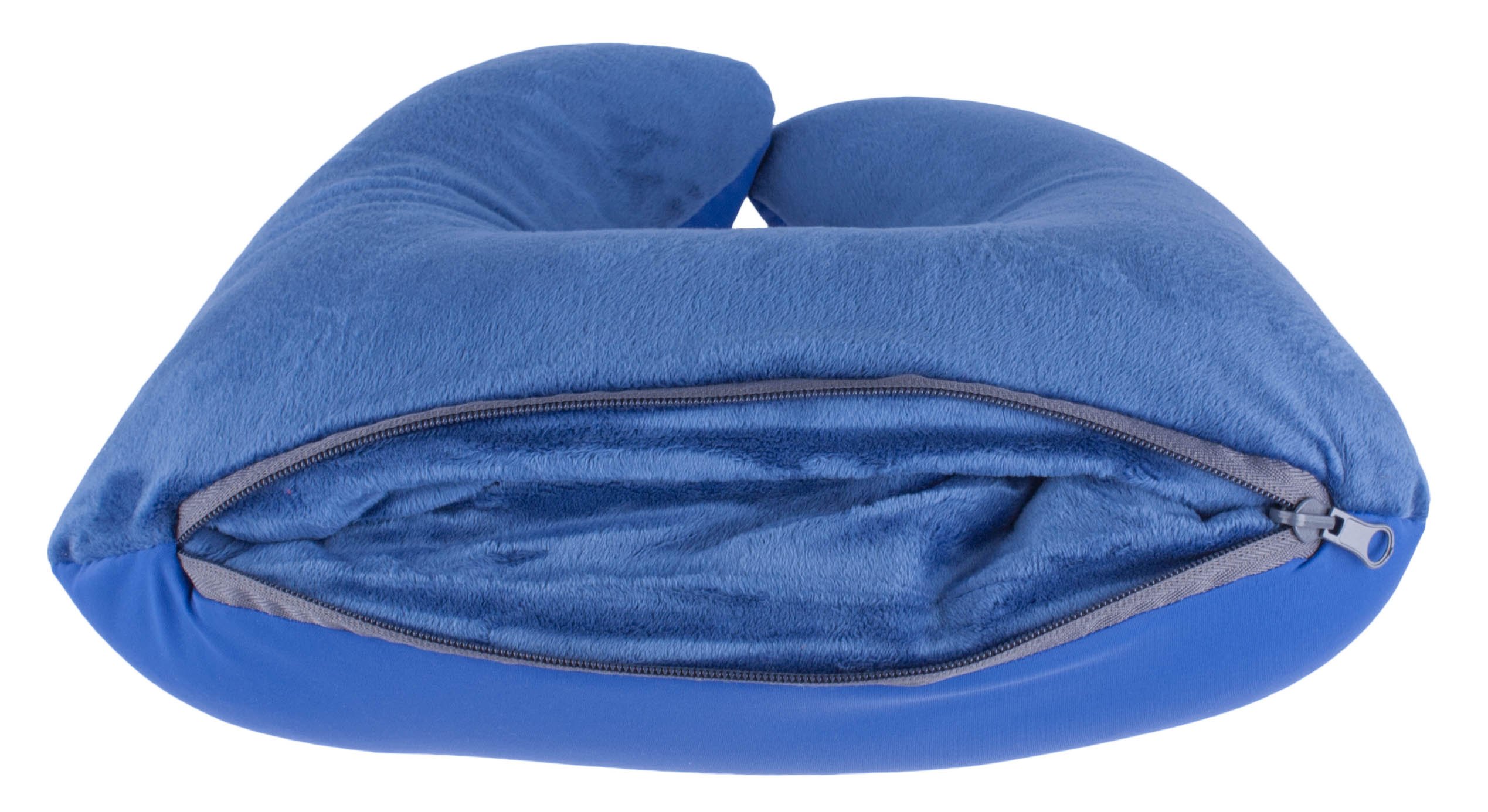 Nekkussen travel, reiskussen 2 in 1, neksteunkussen, blauw