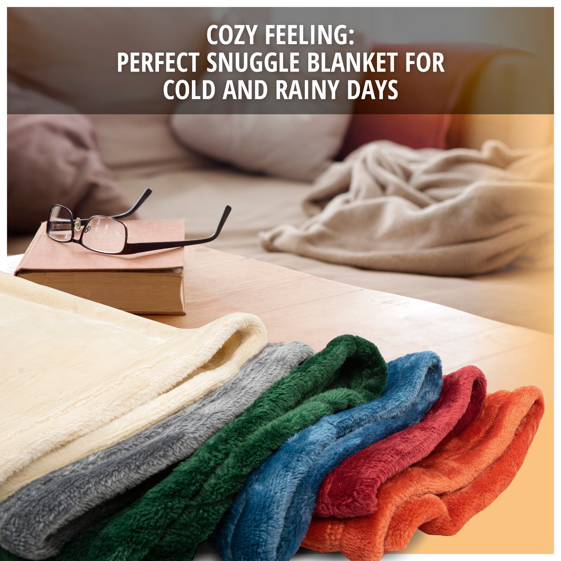 Snuggle blanket Snuggle fleece blanket XL with sleeves blue 170x200cm