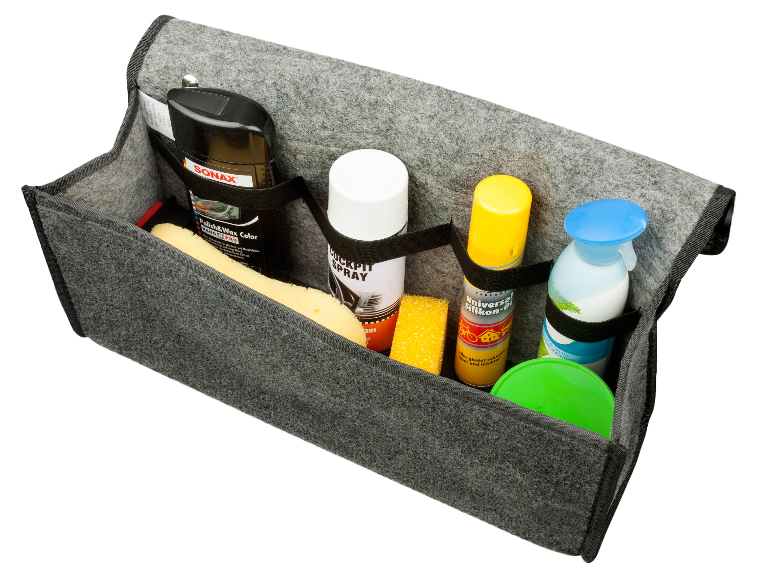 Car boot bag Toolbag size L, car storage bag grey 50x16x21cm