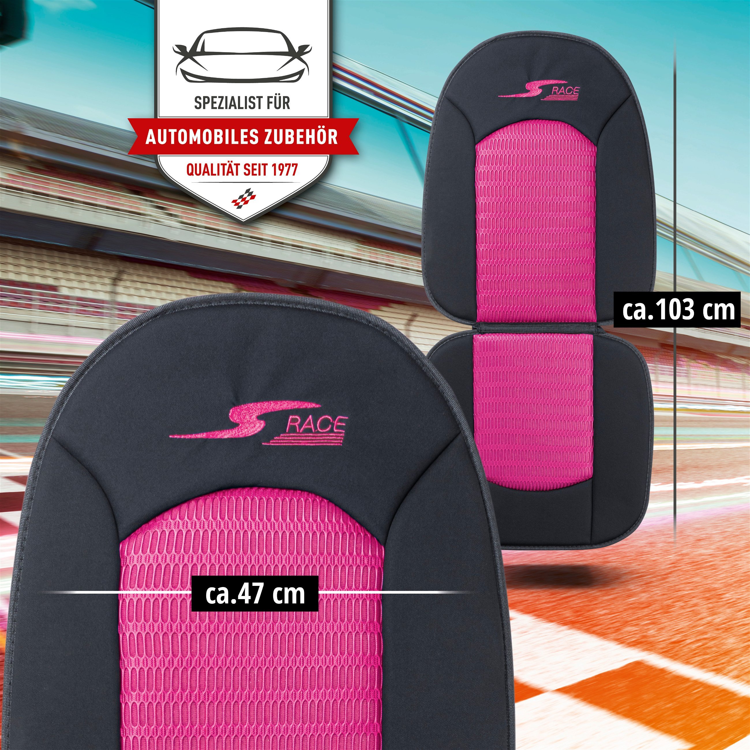 PKW Sitzauflage S-Race, Auto-Sitzaufleger pink