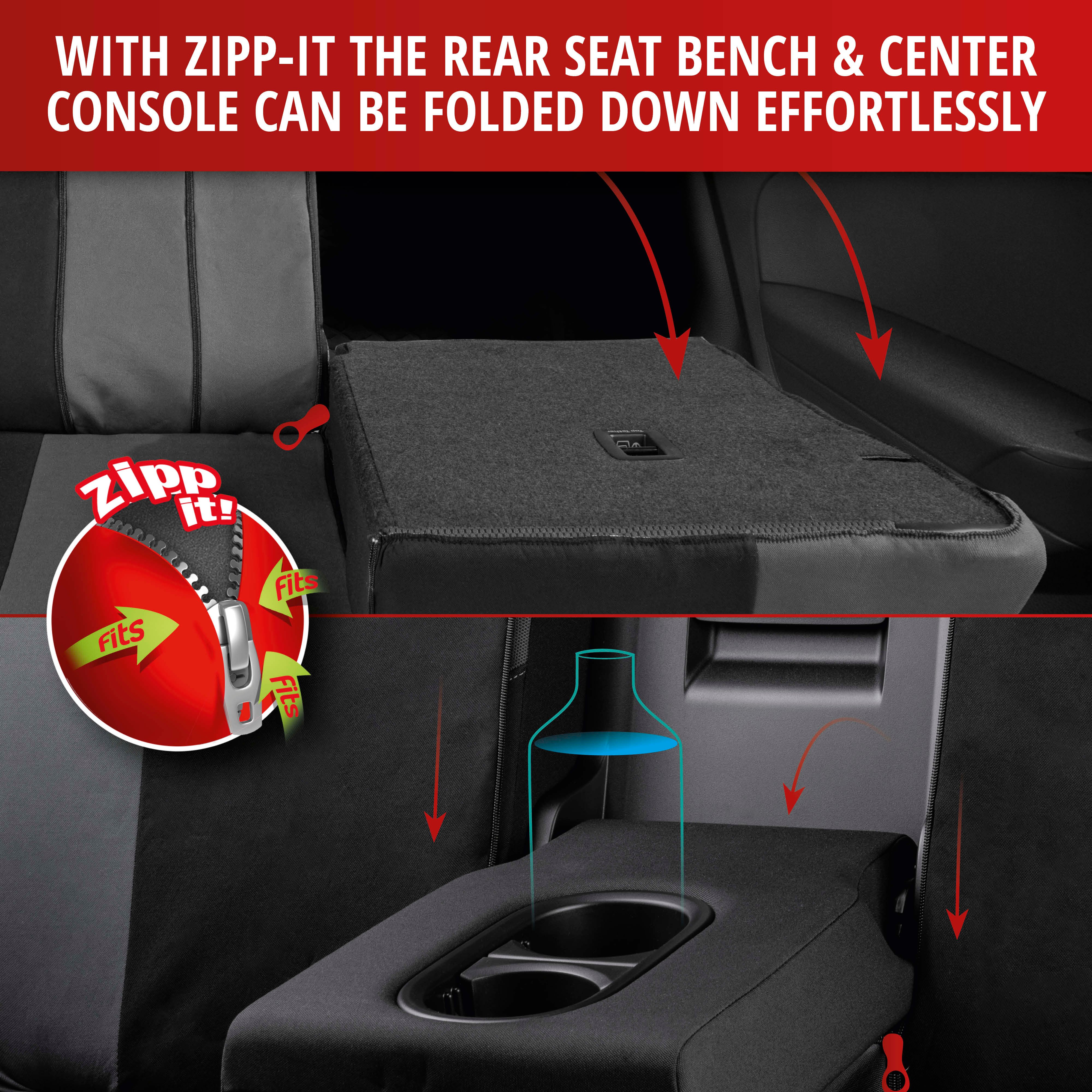 ZIPP IT Premium Inde car Seat covers with zipper system