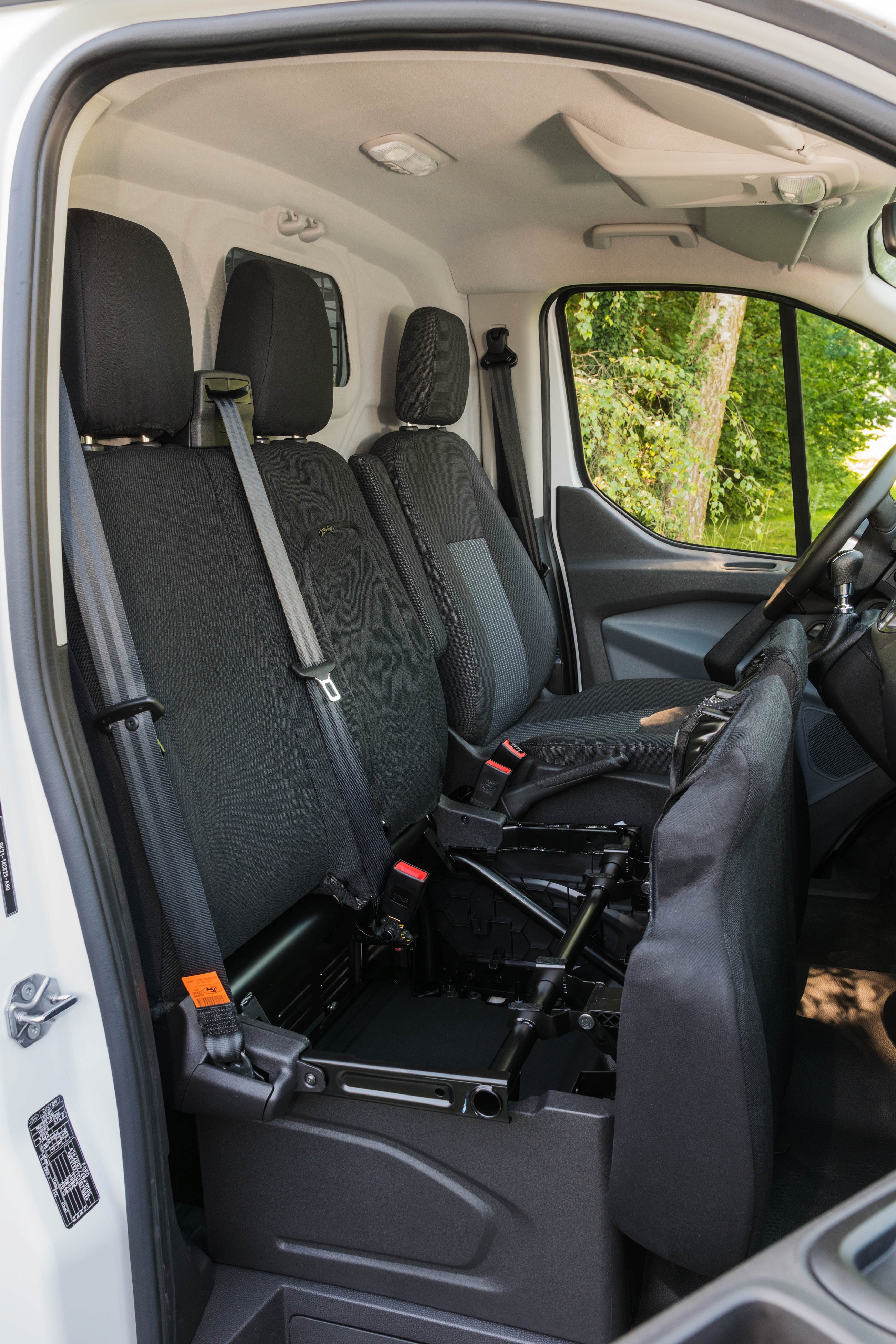 Passform Sitzbezug aus Stoff kompatibel mit Ford Transit, Doppelbank vorne teilbar