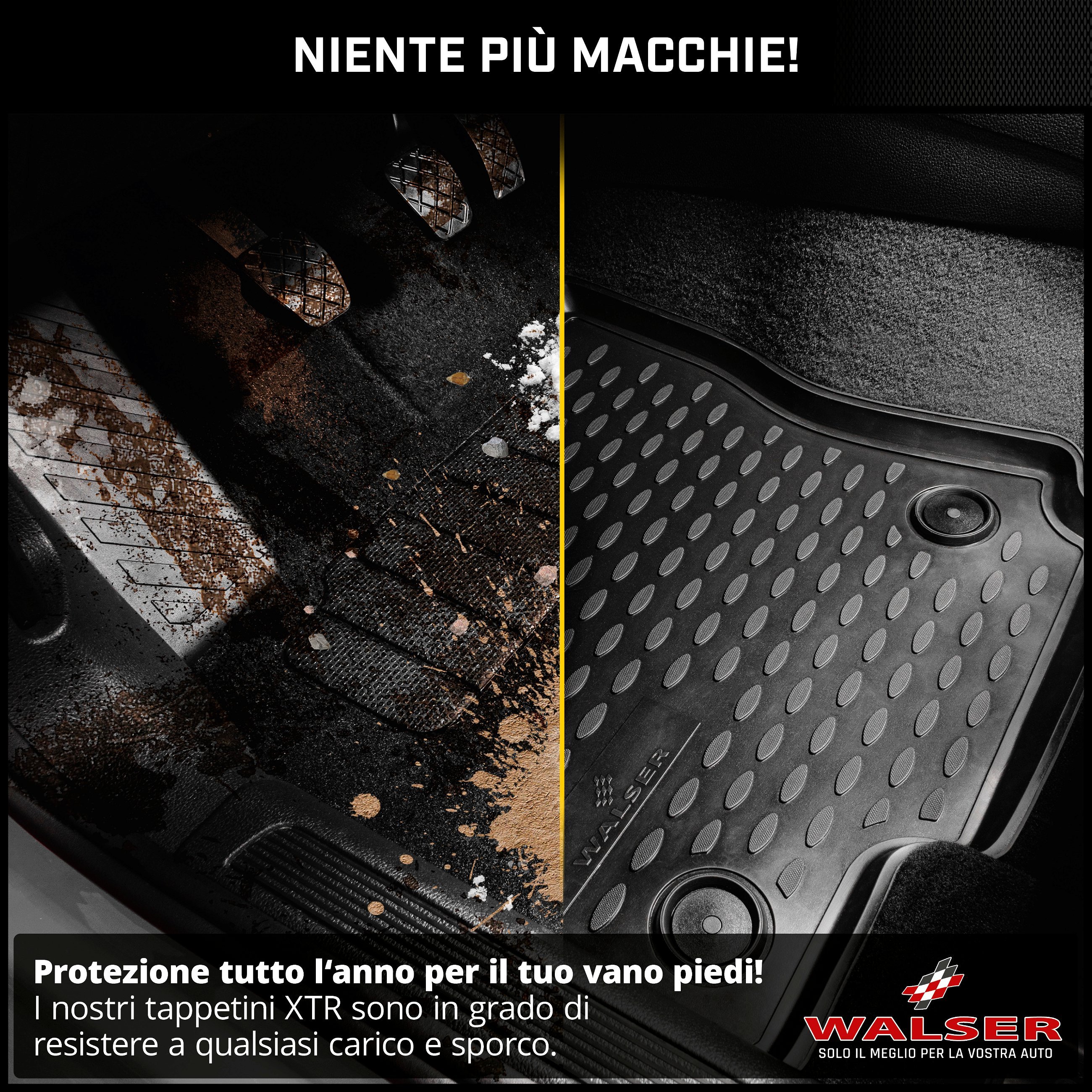 Tappetini in gomma per auto su misura XTR per Toyota Avensis 2008 - 2018