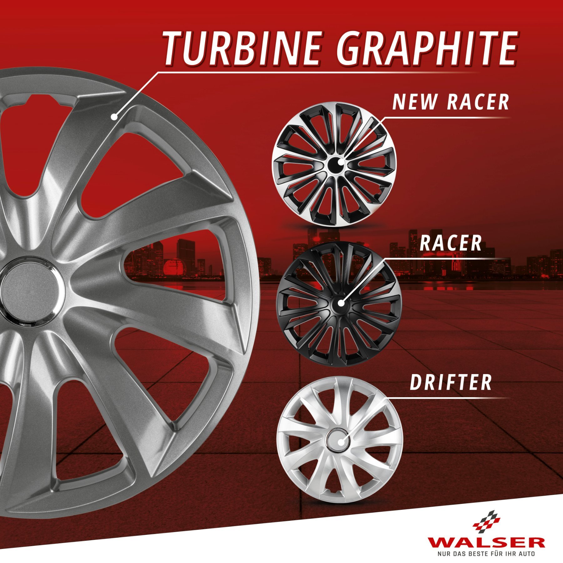 Radzierblenden Turbine 15 Zoll, 4er Satz Radkappen, Radblenden