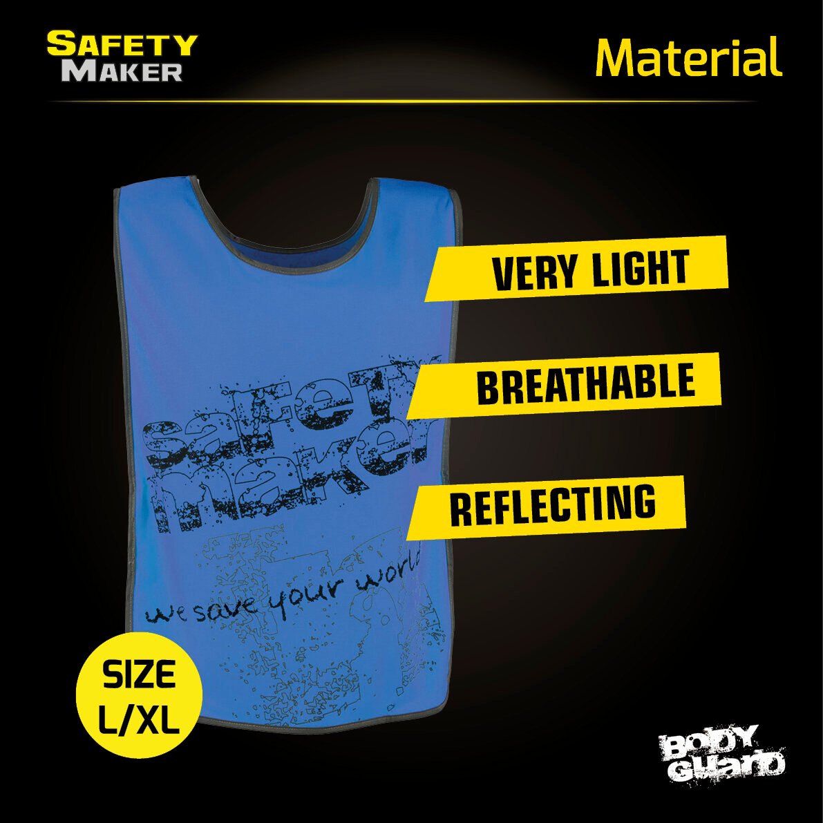 Leisure waistcoat with reflective design elements L/XL blue