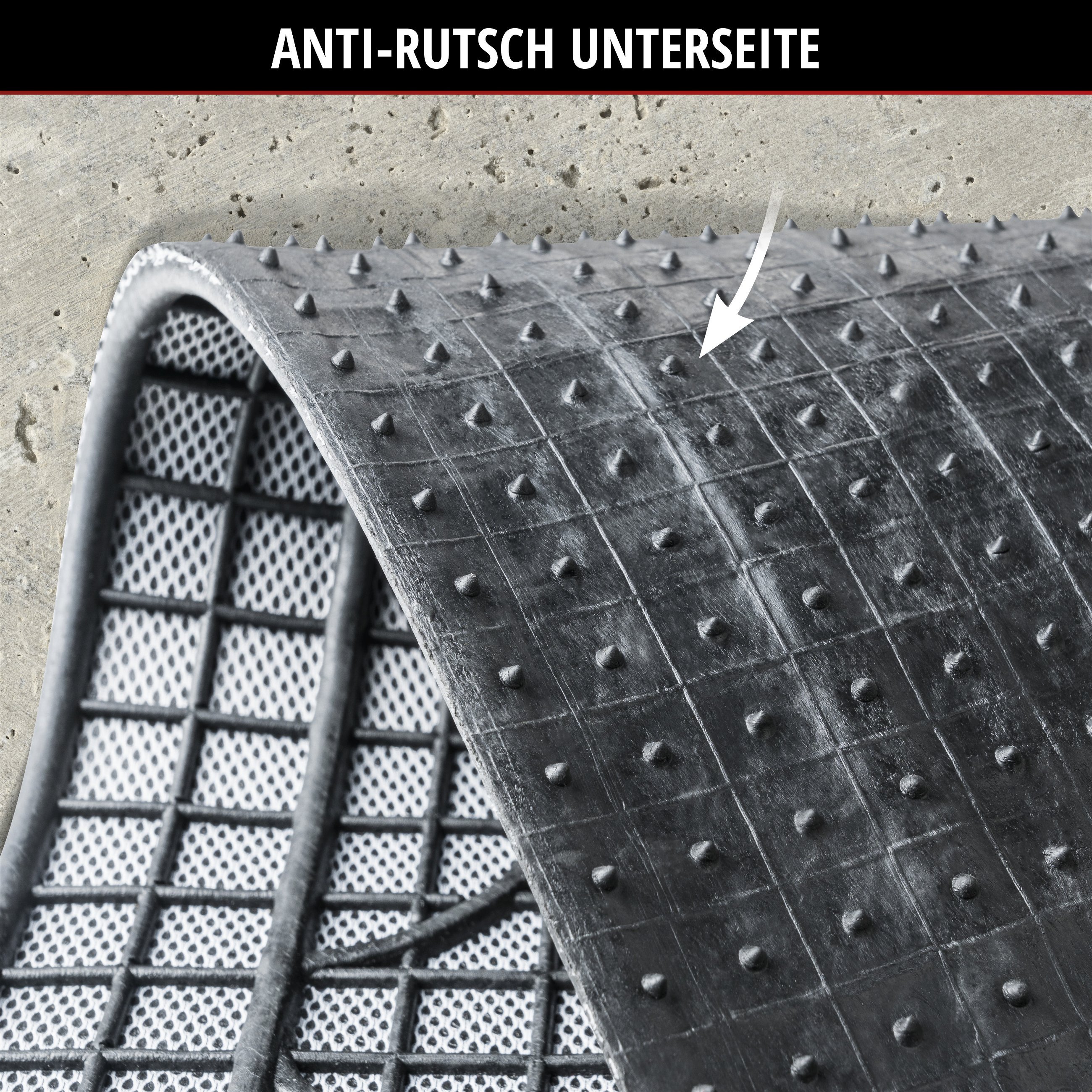 Gummimatten New Style, zuschneidbares Automattenset weiß/schwarz