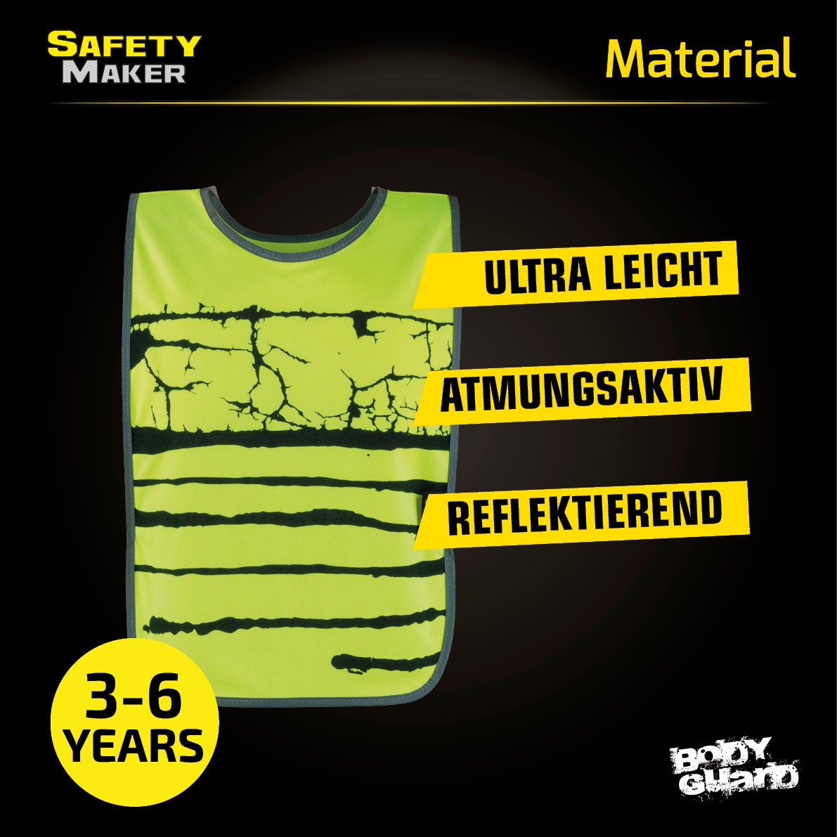 Reflektierende Kinderweste gelb