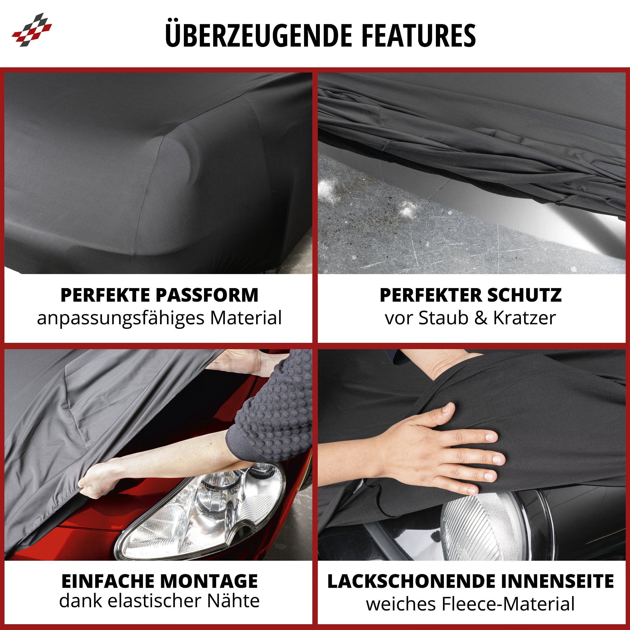 Autoplane Indoor Stretch Plus, PKW-Abdeckplane Kombi Größe XL schwarz