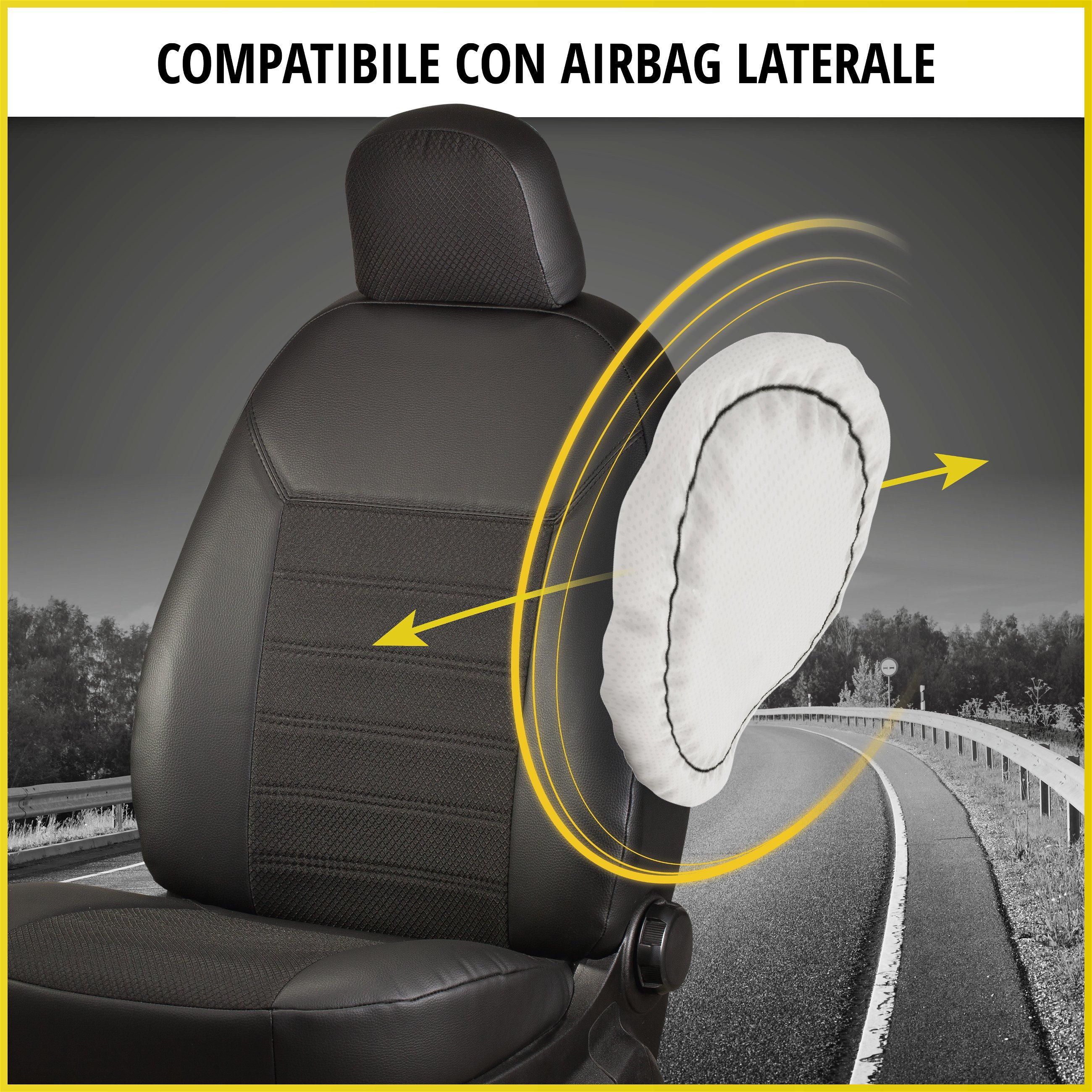 Premium Coprisedili per VW T4 1990-2004, 2 coprisedili singoli anteriori + 2 copri bracciolo