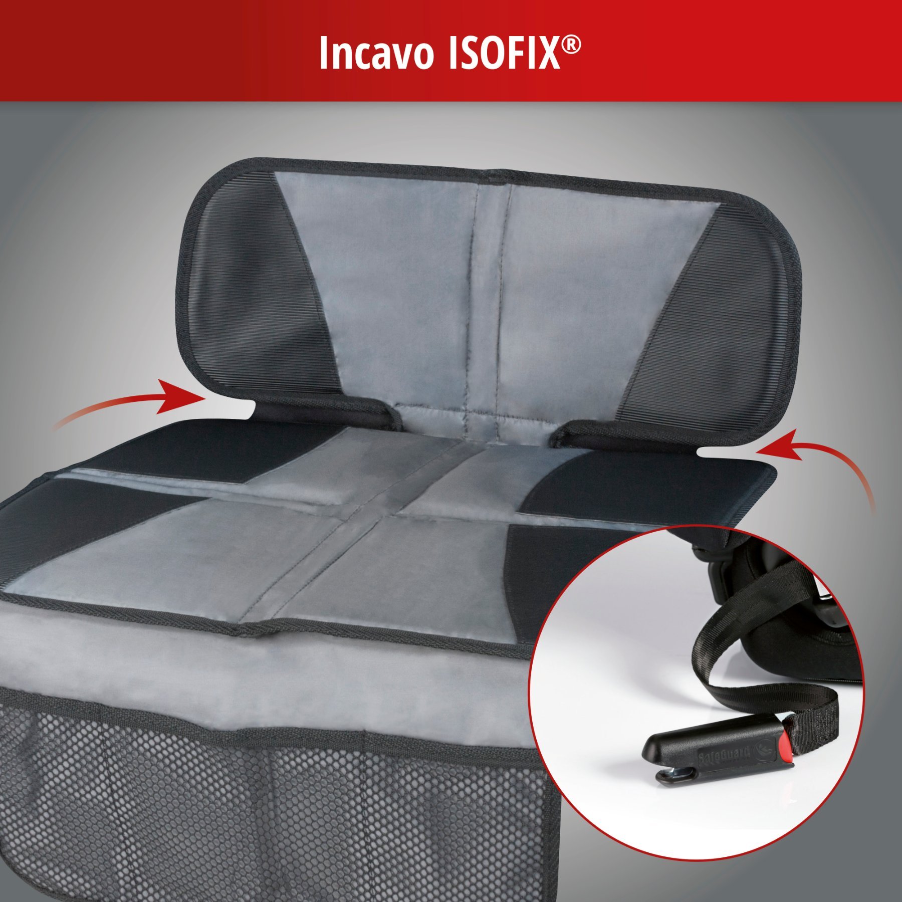 Cuscino per seggiolino Tidy Fred, cuscinetto protettivo per bambini grigio/nero