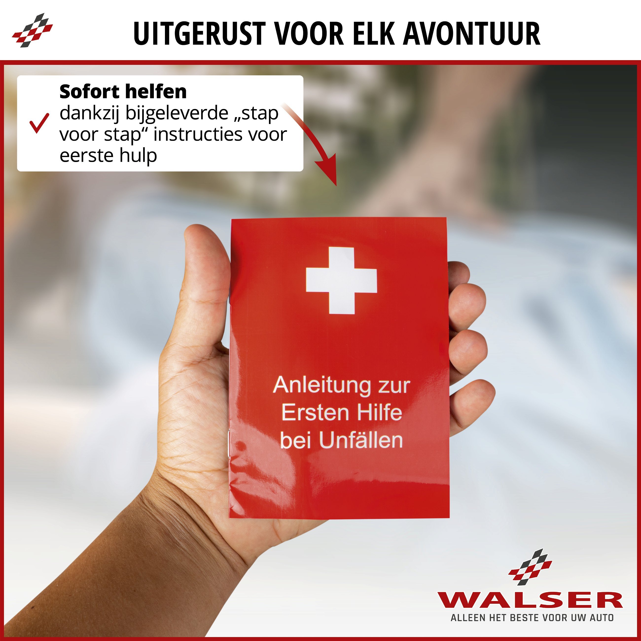 Eerstehulpset auto zwart volgens DIN 13164:2022, eerstehulpset auto, eerstehulptas