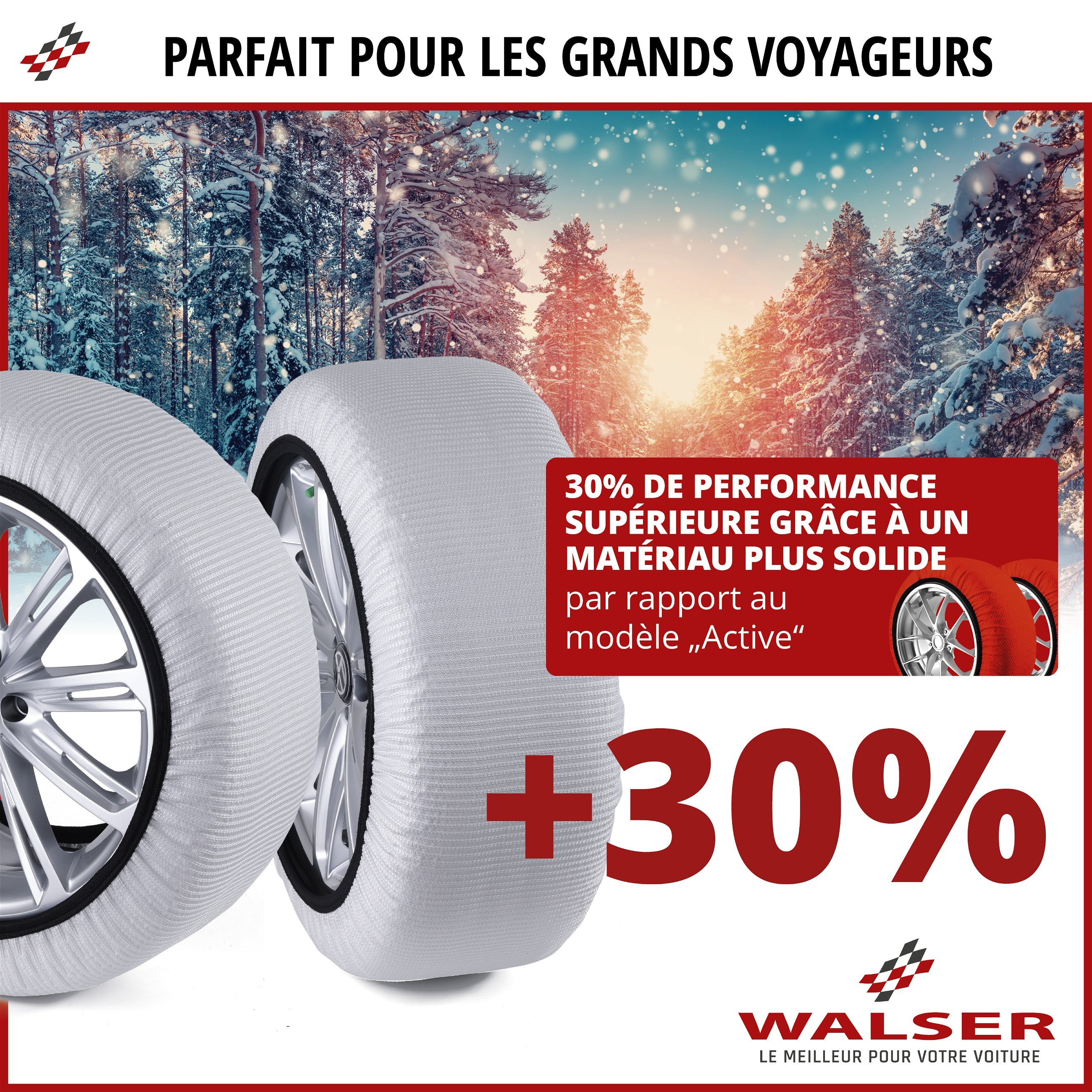 Chaînes à neige Premium Alternative Ultra Grip XS, chaînes à neige textiles, chaussettes à neige set de 2 pièces blanc